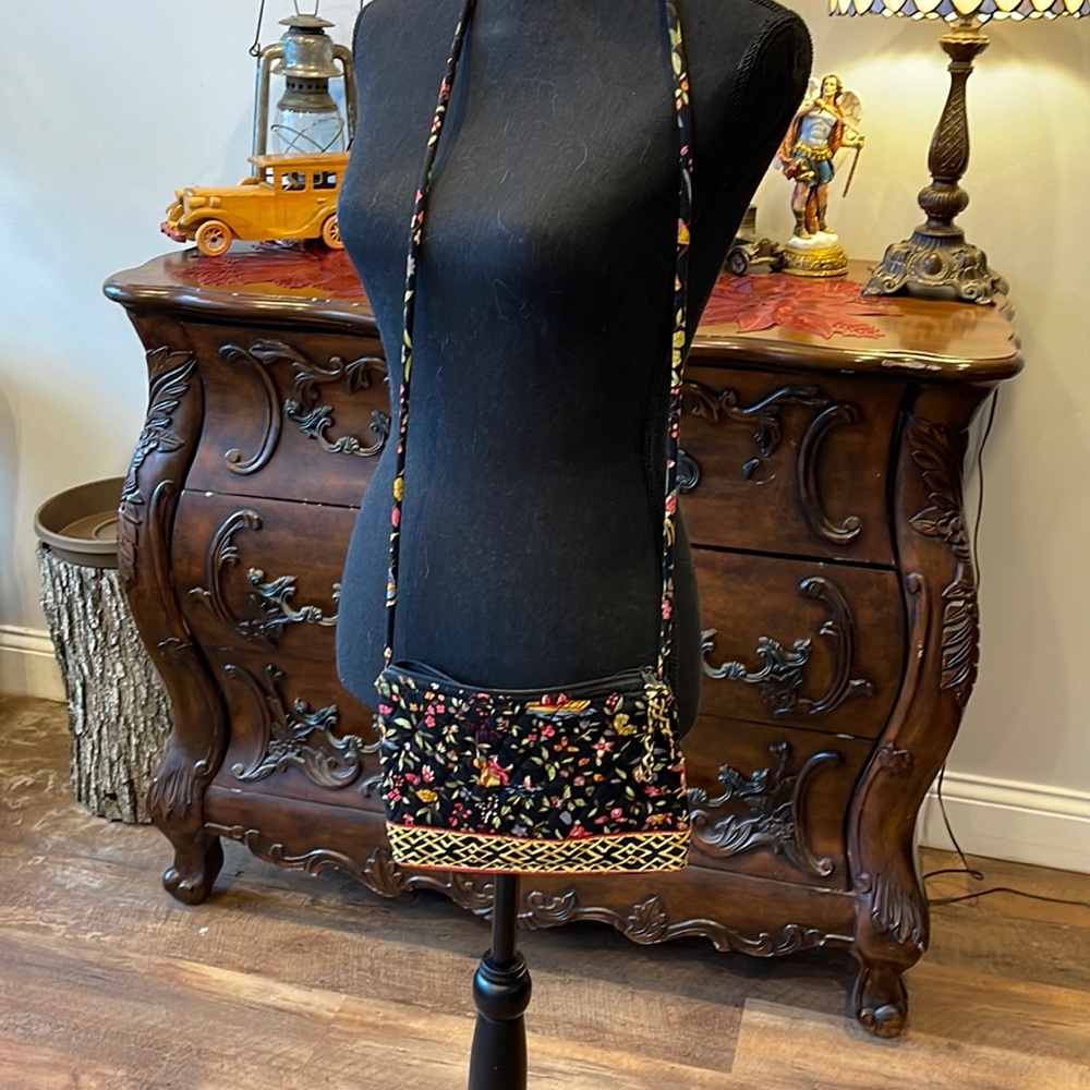 Vera Bradley Black Floral Crossbody Bag